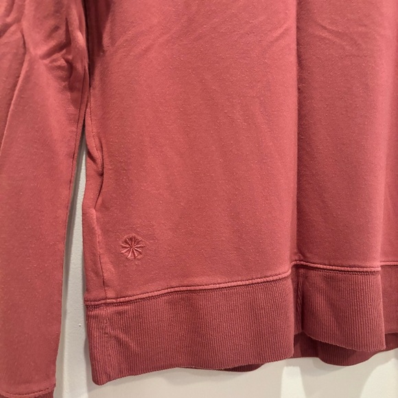 Athleta Sunrise V-neck Womens Long Sleeve Shirt Mauve Pink Super Soft Size XS - Picture 2 of 7